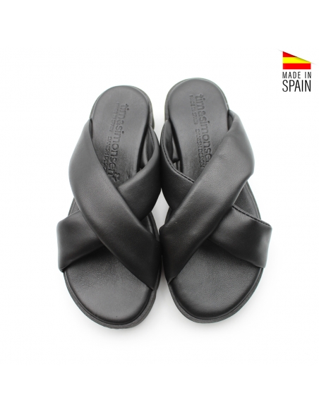 sandalia tubular negra