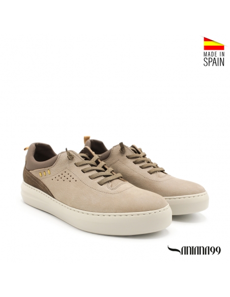 zapatos beige hombre