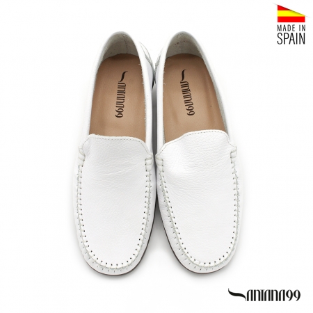 mocasines blancos de hombre