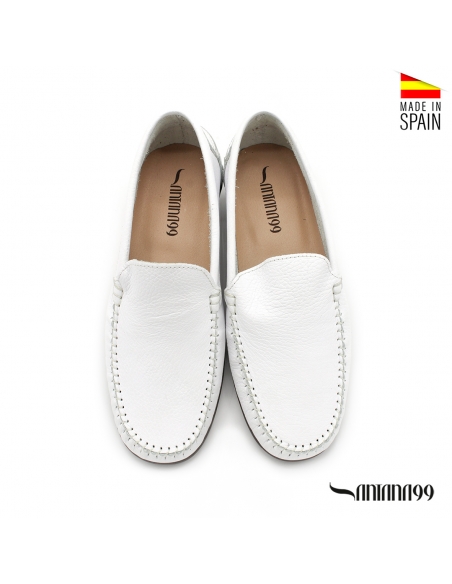 mocasines blancos de hombre