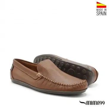 mocasin hombre marron