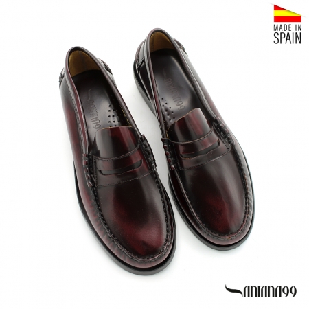 zapato castellano burdeos