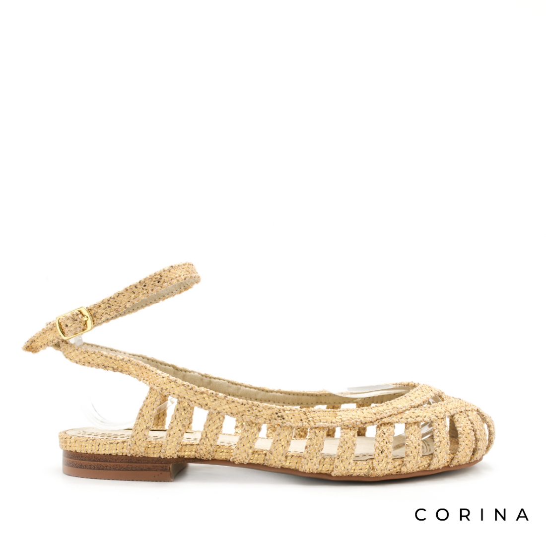 Sandalias cangrejeras doradas de estética romana con cordones para mujer  ransart