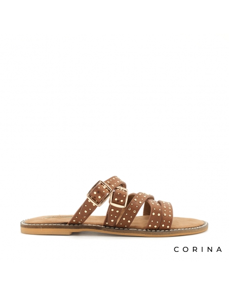 sandalias tiras tachuelas