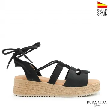 sandalias romanas negras