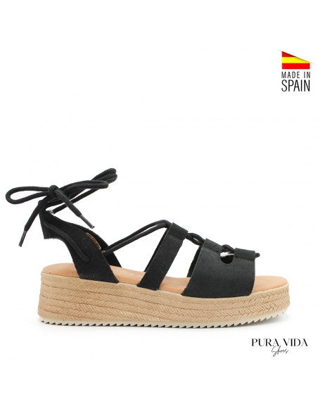 sandalias romanas negras