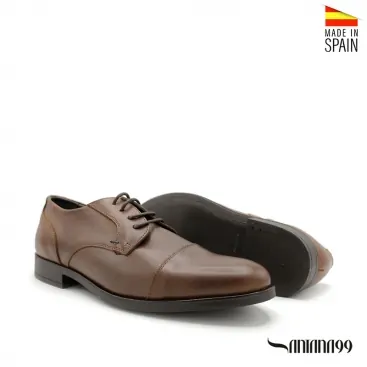 zapato marron vestir hombre