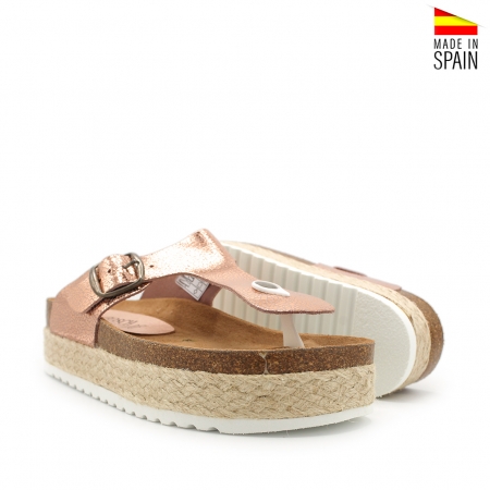 Sandalia dedo plataforma champang TG