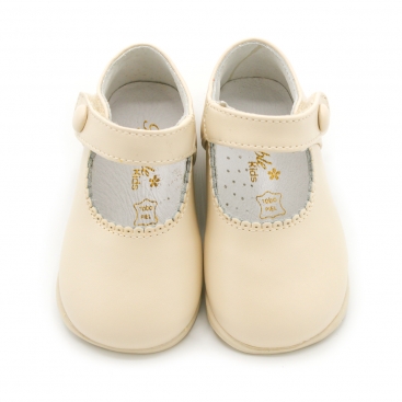 merceditas bebe beige de piel