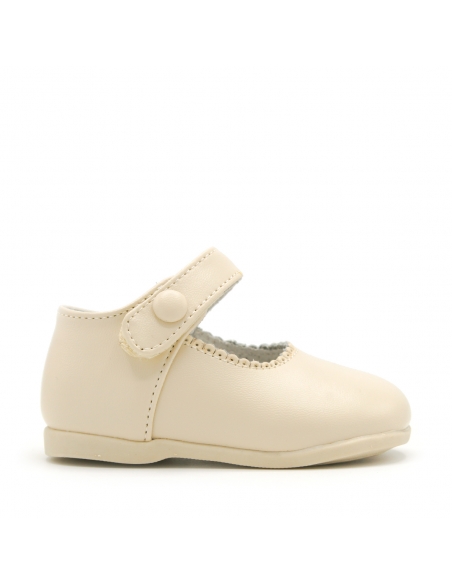 merceditas niña beige de piel