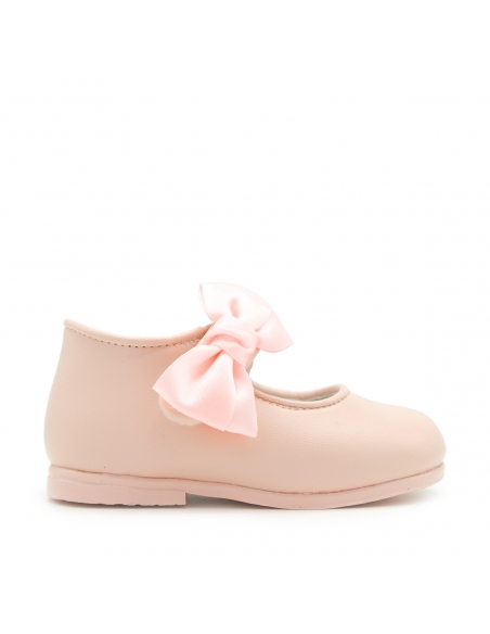 merceditas rosas de piel para niña económicos