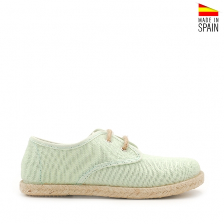 Blucher lino verde agua