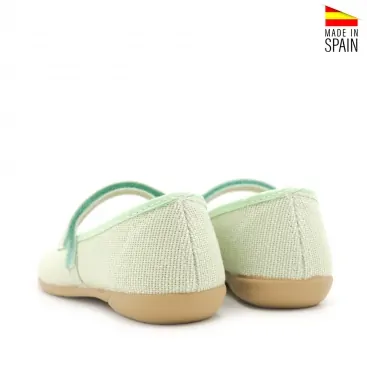 merceditas lino niña verde agua