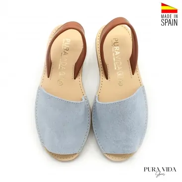 sandalias menorquinas azules