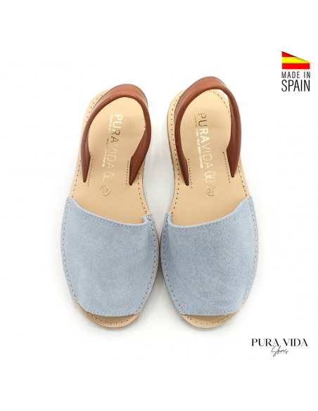 sandalias menorquinas azules