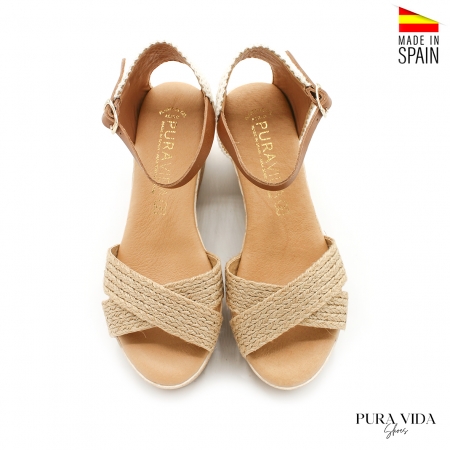sandalias de esparto con cuña