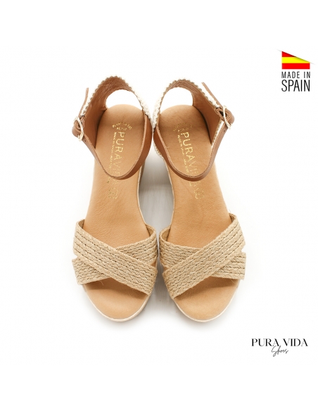 sandalias de esparto con cuña