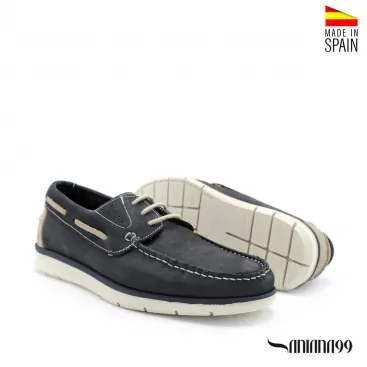 zapatos náuticos hombre azul marino