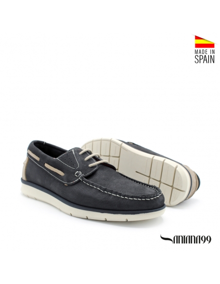 zapatos náuticos hombre azul marino