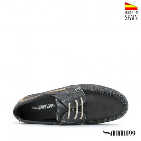 zapato náutico hombre azul marino