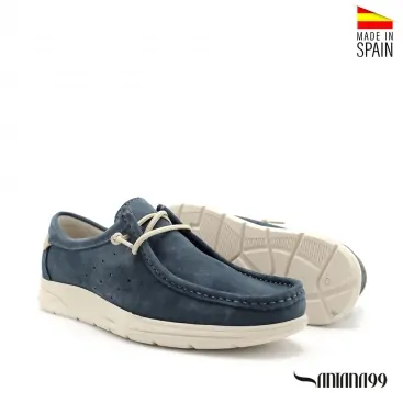mocasin azul hombre