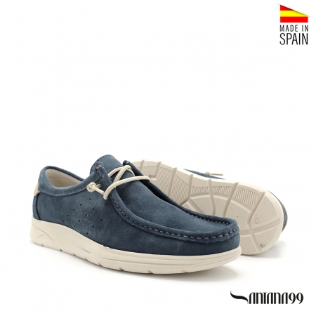 mocasin azul hombre