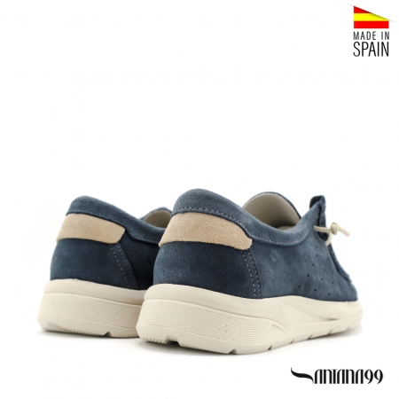 mocasin hombre azul
