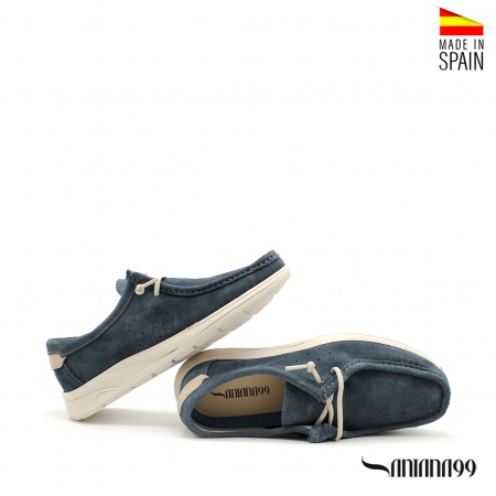 mocasines ante azul hombre
