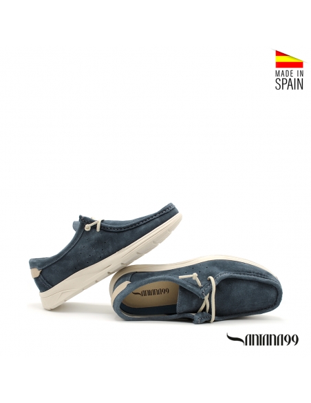 mocasines ante azul hombre
