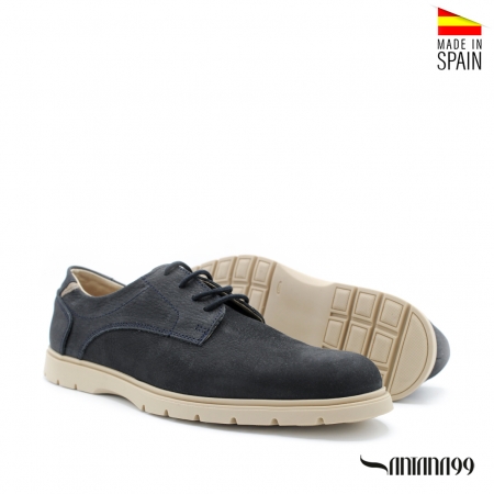 zapatos cordones hombre azul marino