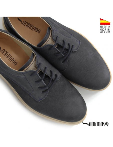 zapato cordon hombre azul marino