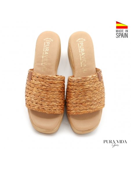 sandalias rafia tacón