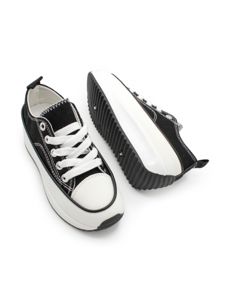zapatillas NEGRAS con plataforma niñas