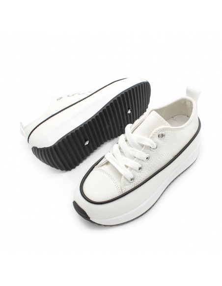 zapatilla blanca plataforma niña