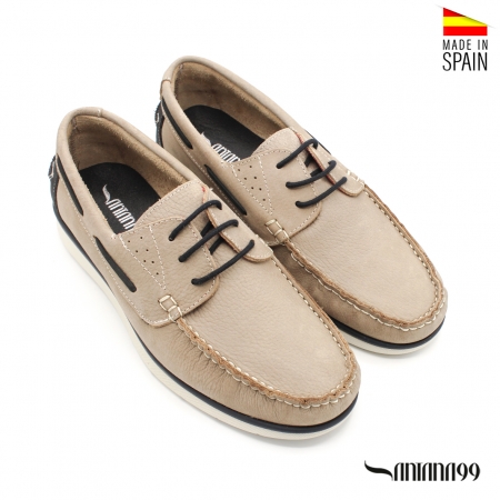 nautico beige hombre