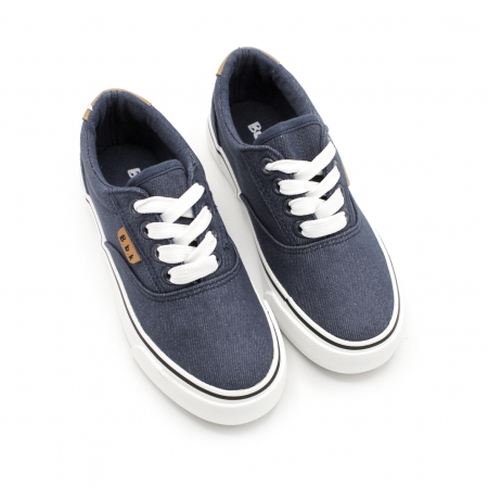 zapatilla lona azul marino niño