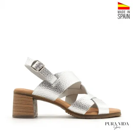 sandalias tacon tiras