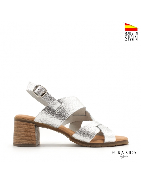 sandalias tacon tiras