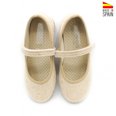 mercedita lino niña beige