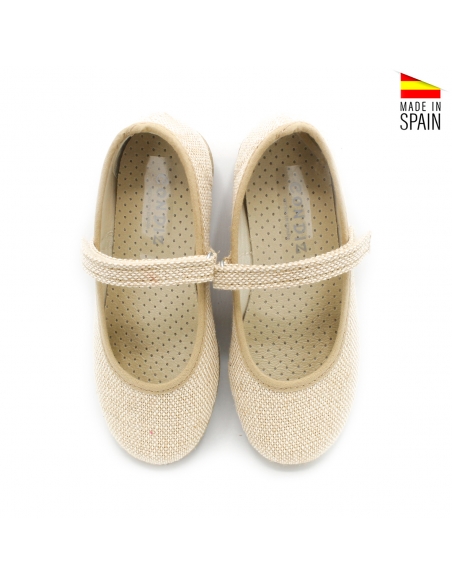 mercedita lino niña beige