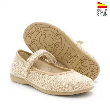 mercedita beige lino niña