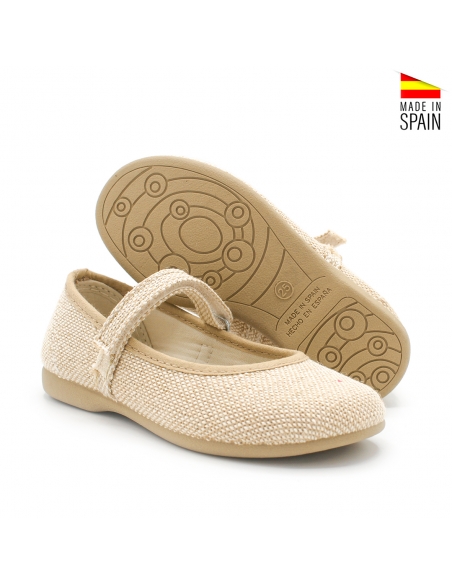 mercedita beige lino niña