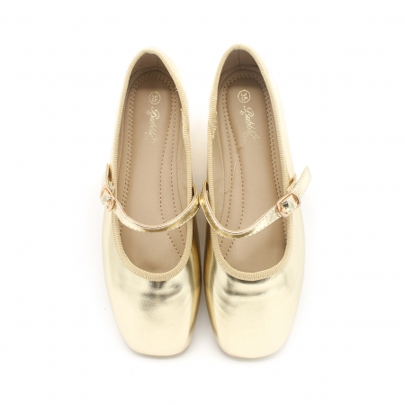 Calzado Infantil Botas Zapatos Para Niñas H&m Ballet Flats Gold - Main Image