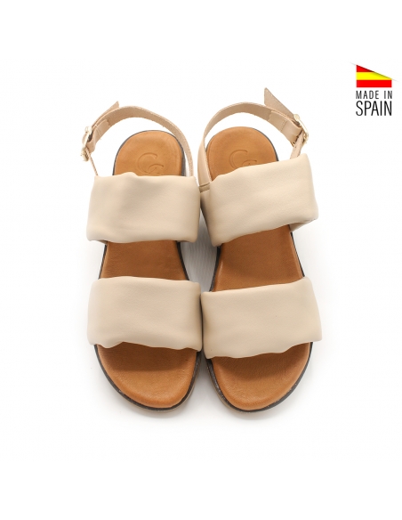 sandalias doble tira mujer