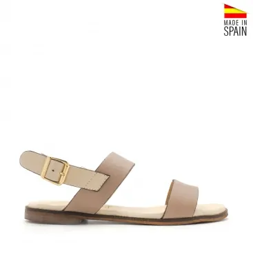 sandalia plana doble tira