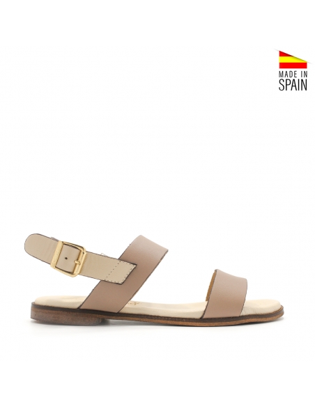 sandalia plana doble tira