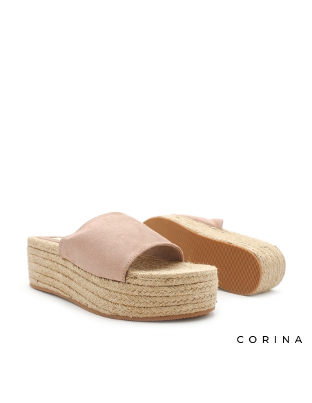 sandalia plataforma rosa