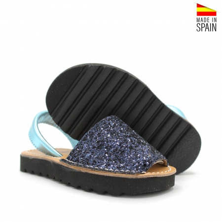 menorquinas niña purpurina PIEL