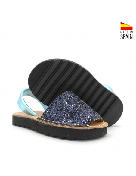 menorquinas niña purpurina PIEL