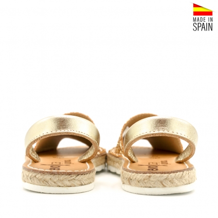 Menorquinas Doradas piel